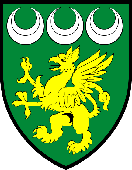 Green McManus shield with a griffin