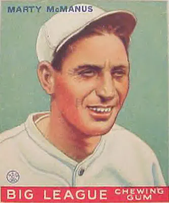 Marty McManus #48 — 1933 Goudey card